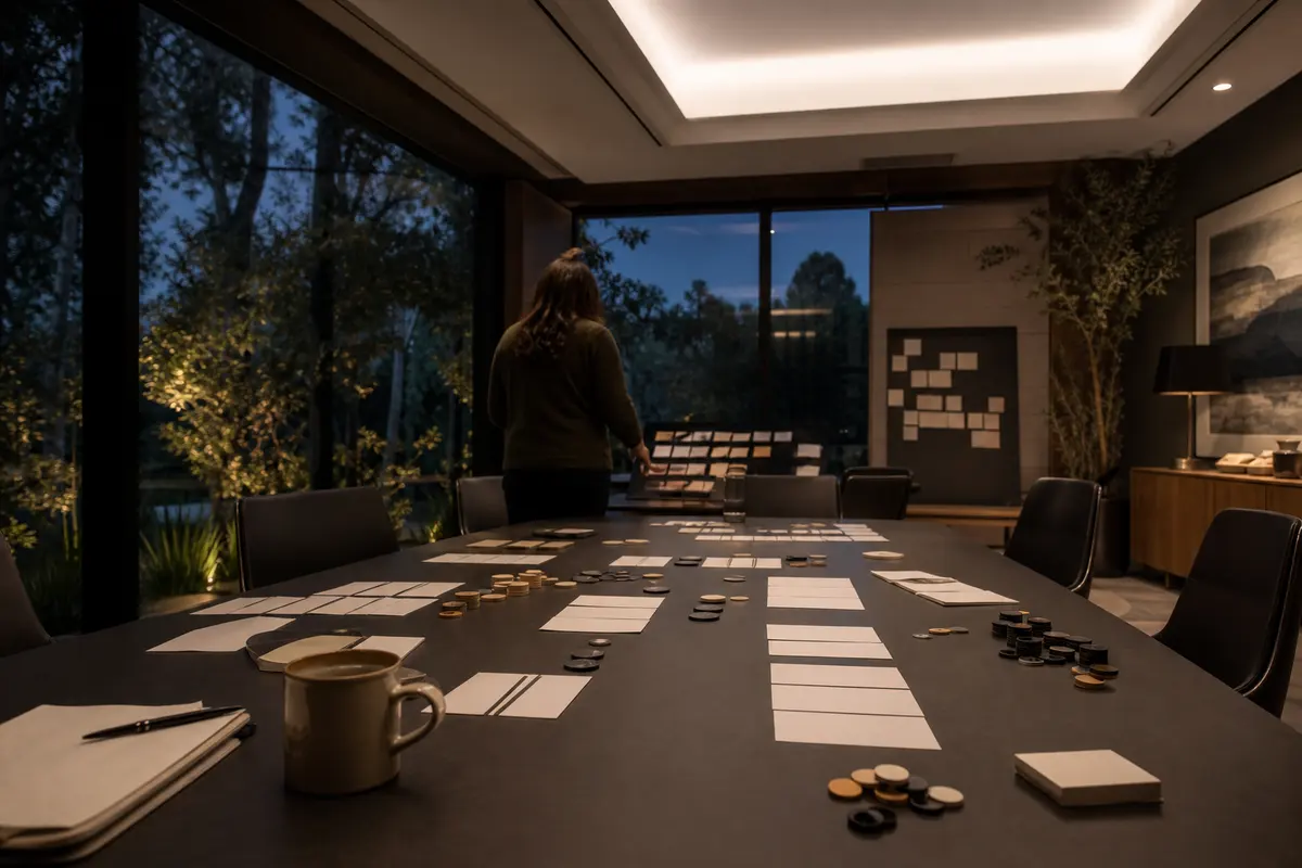 Editorial platform planning scene for Custom Software in Larkfield-Wikiup, California