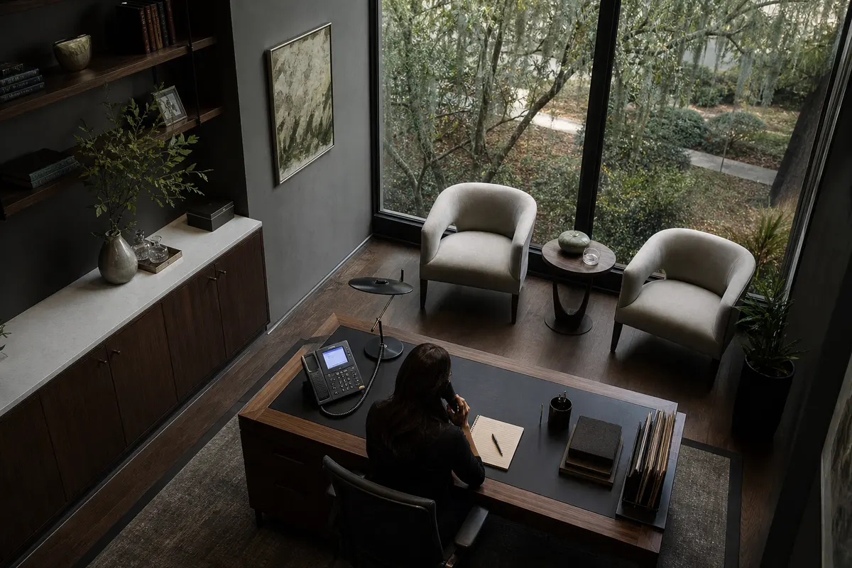 Editorial intake planning scene for Intake Coach in Las Flores, California