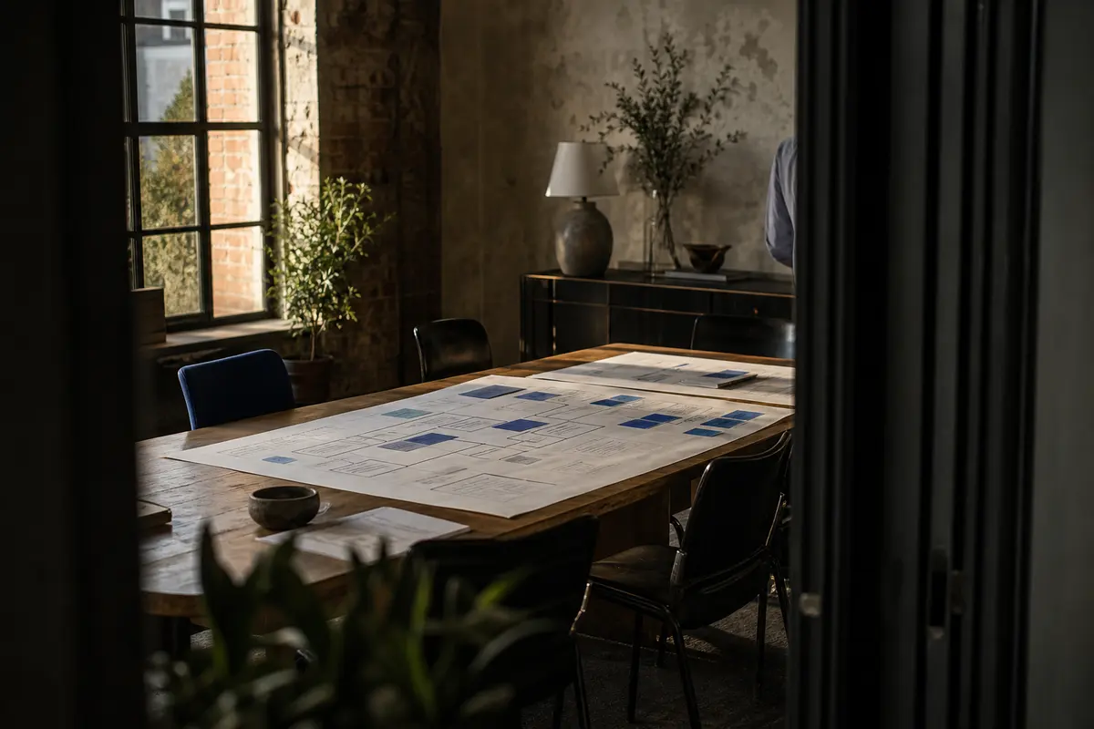 Editorial marketing planning scene for Long Beach, California