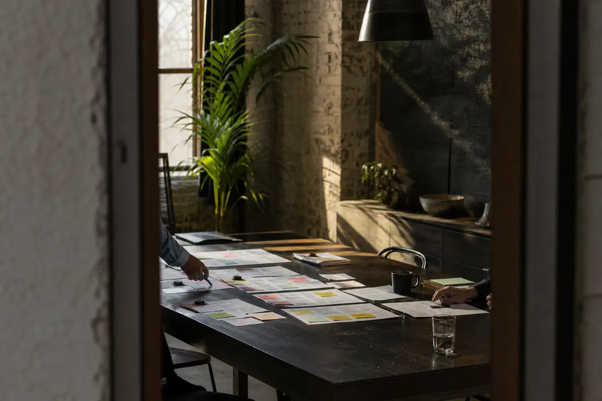 Editorial marketing planning scene for Legal News in Los Angeles, California