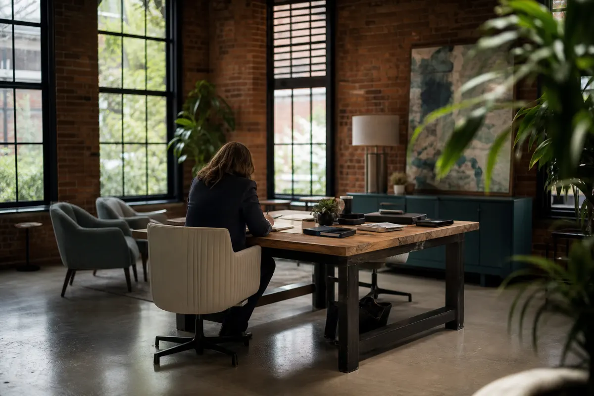 Editorial marketing planning scene for Los Banos, California