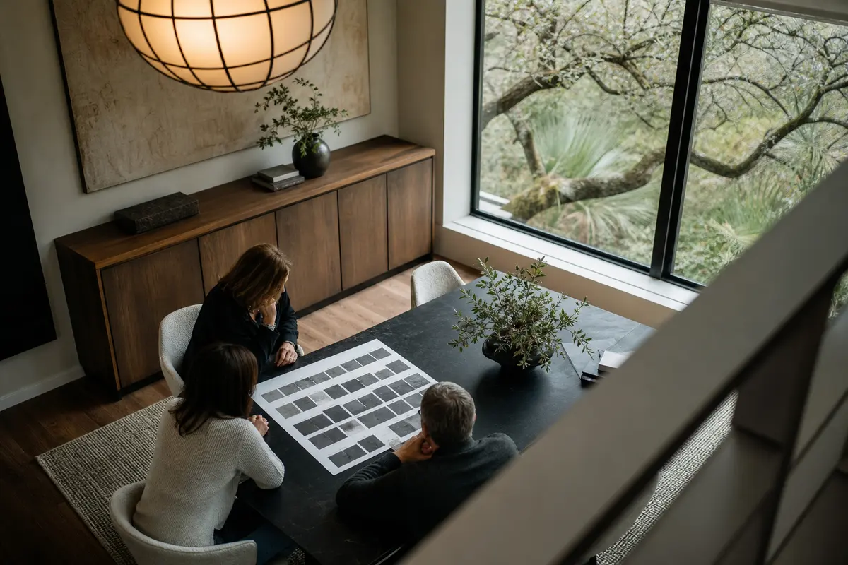 Editorial marketing planning scene for Legal News in Los Gatos, California