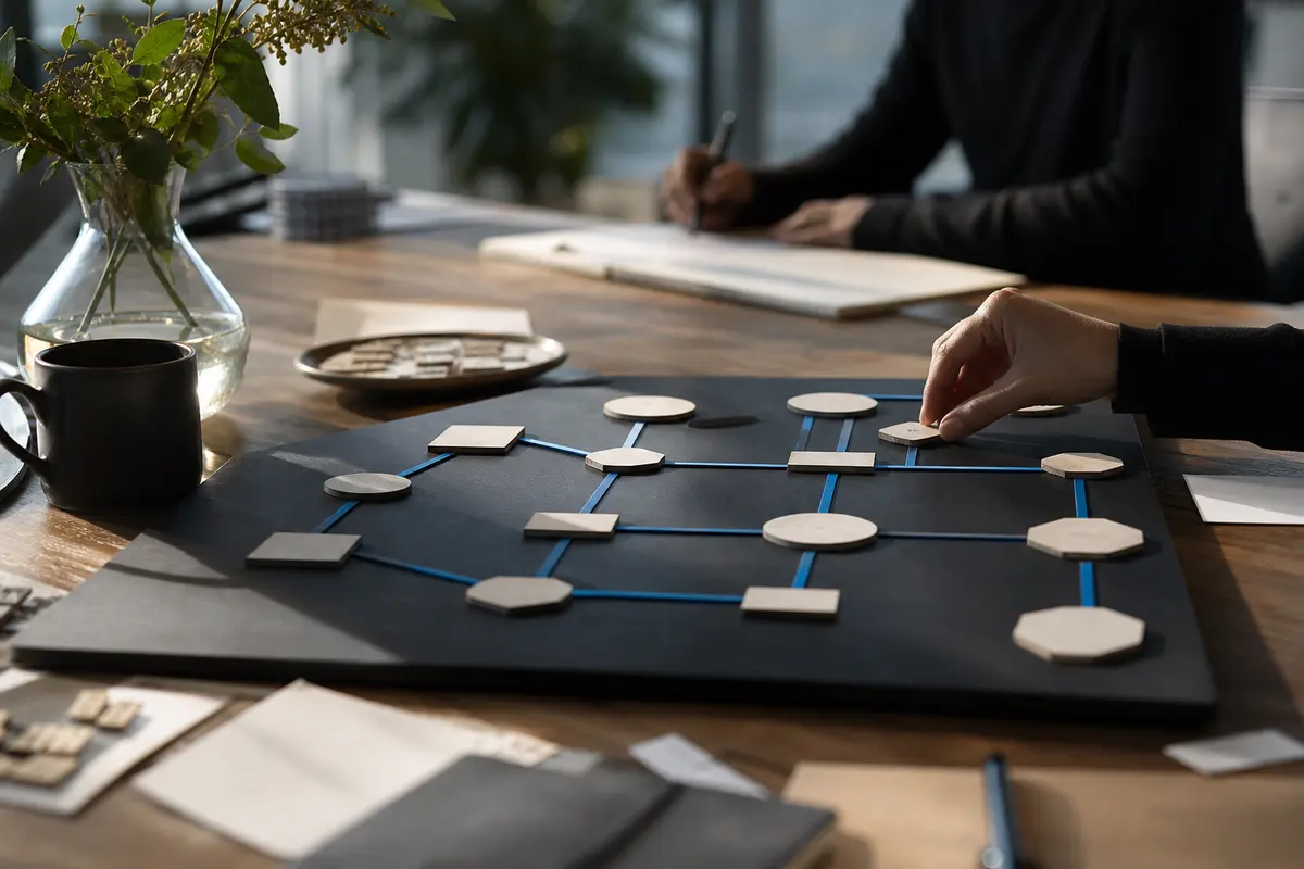 Editorial platform planning scene for Custom Software in Los Gatos, California