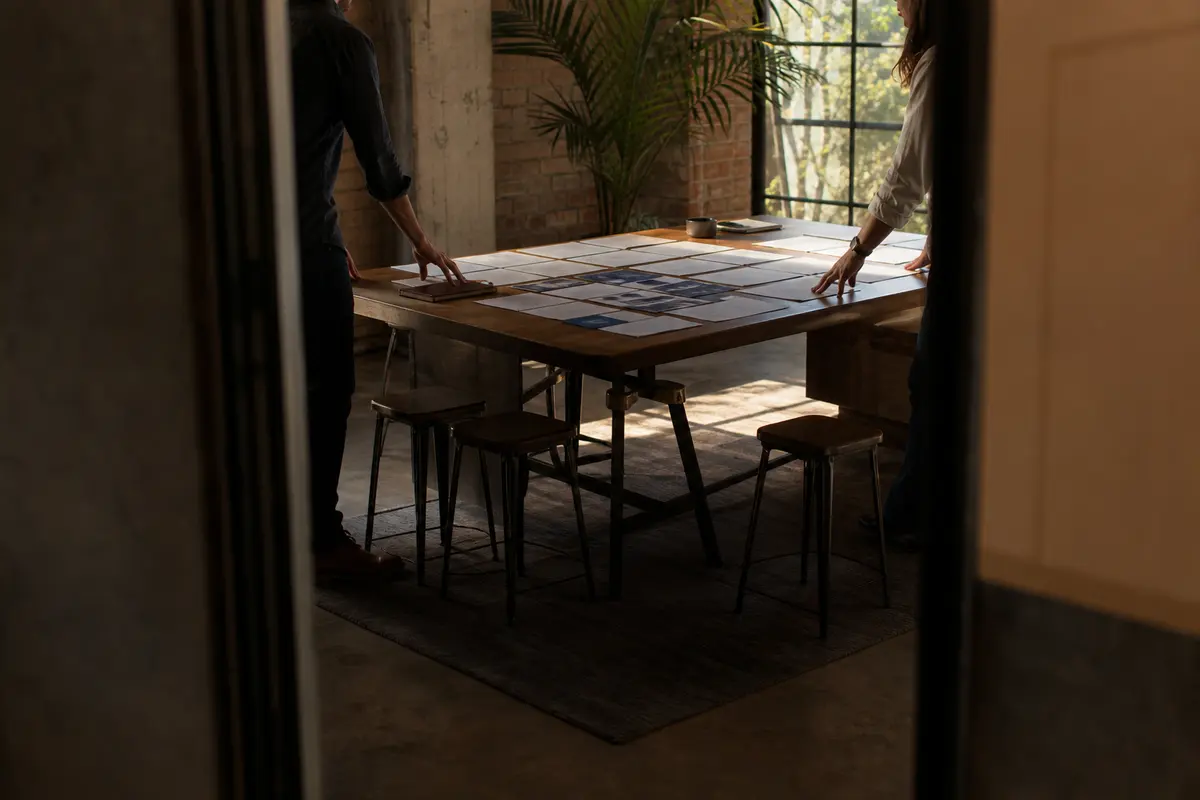 Editorial marketing planning scene for Malibu, California