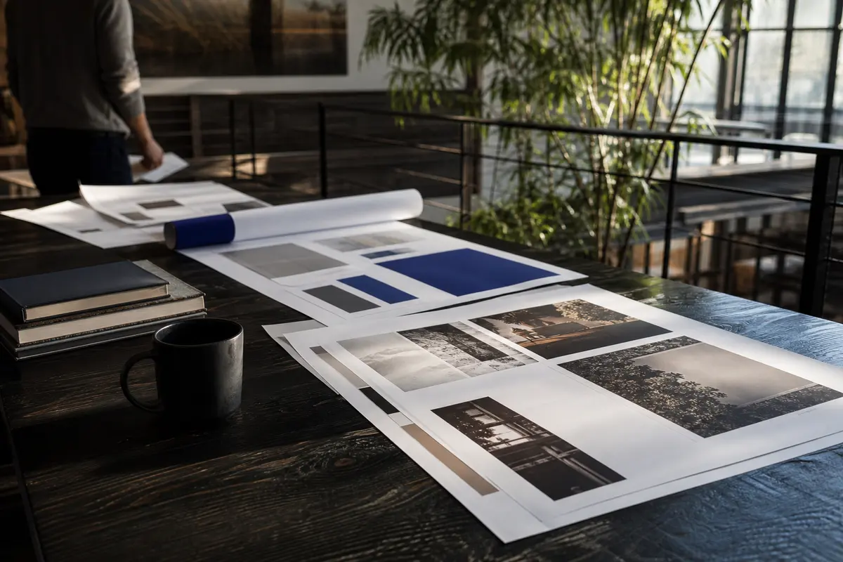 Editorial marketing planning scene for Maywood, California