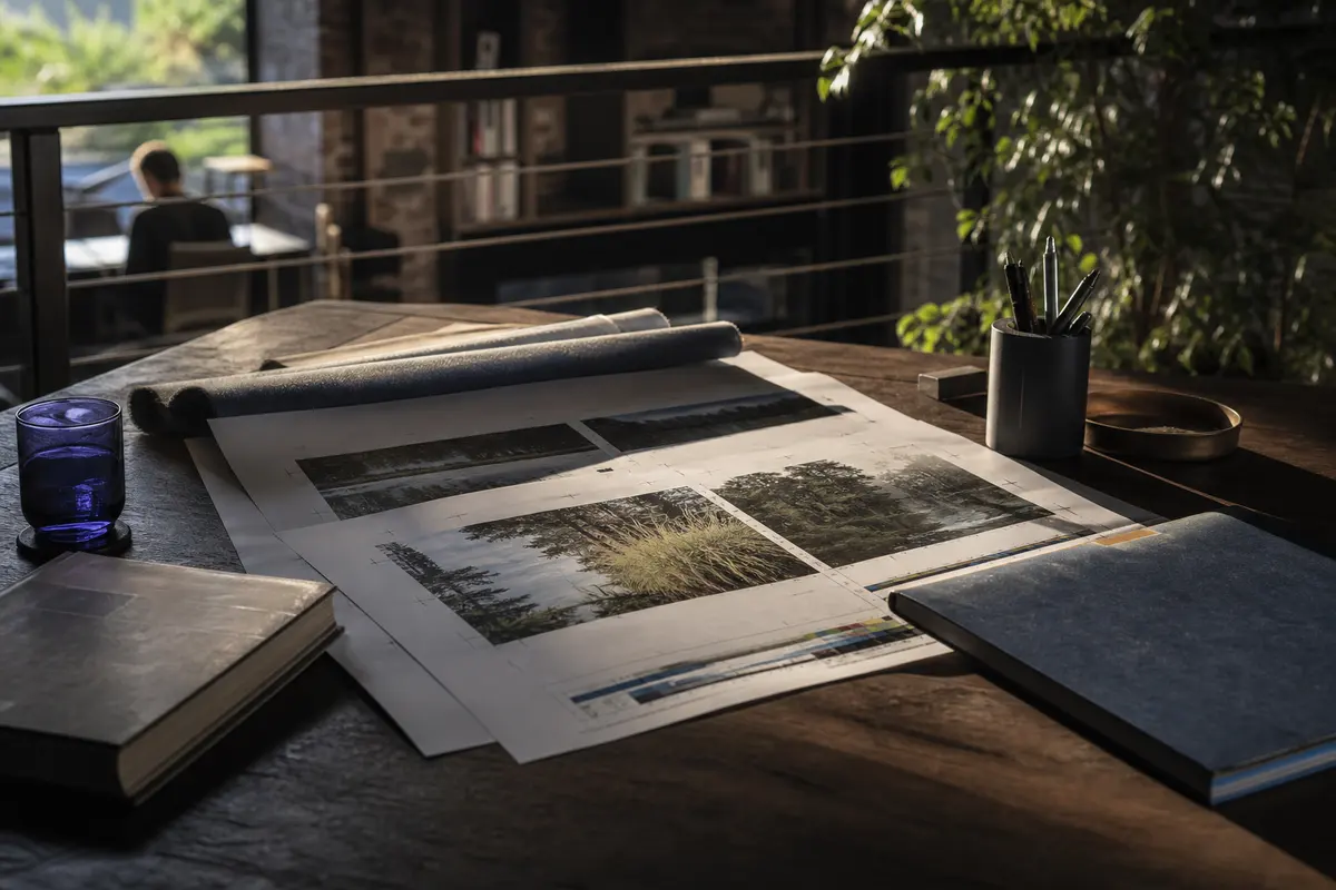 Editorial marketing planning scene for Mecca, California