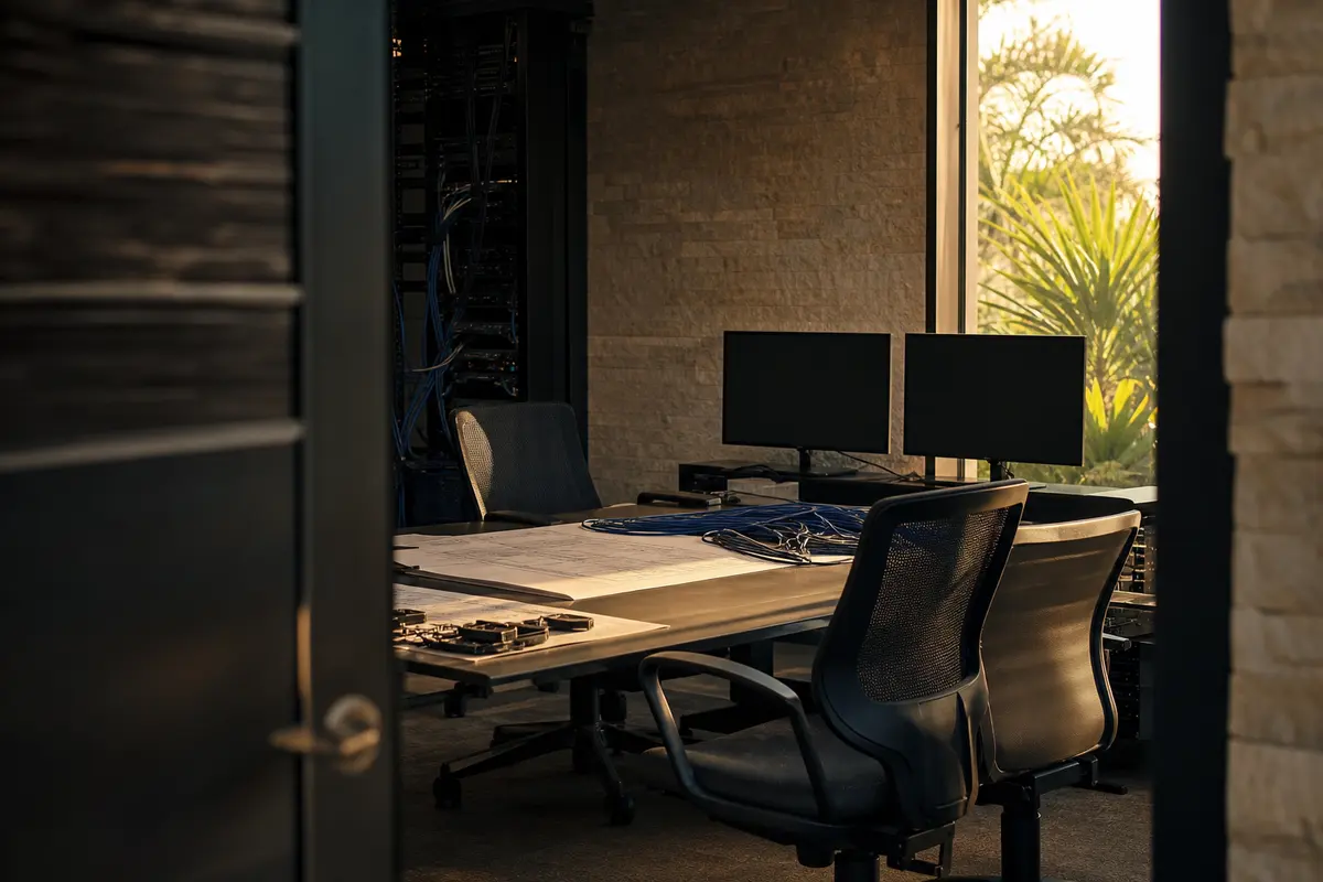 Editorial platform planning scene for Custom Software in Mentone, California