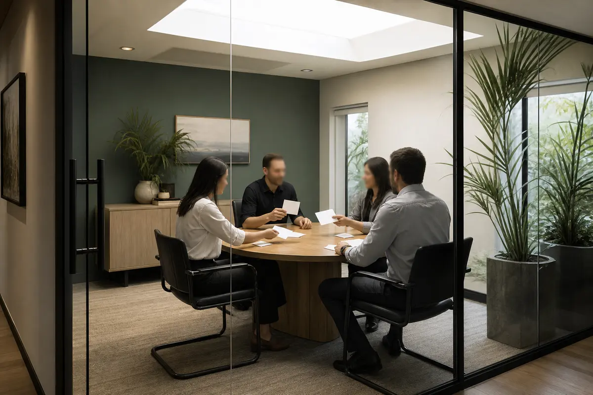 Editorial intake planning scene for Automation in Midway City, California