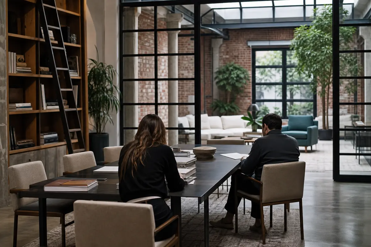 Editorial marketing planning scene for Montecito, California