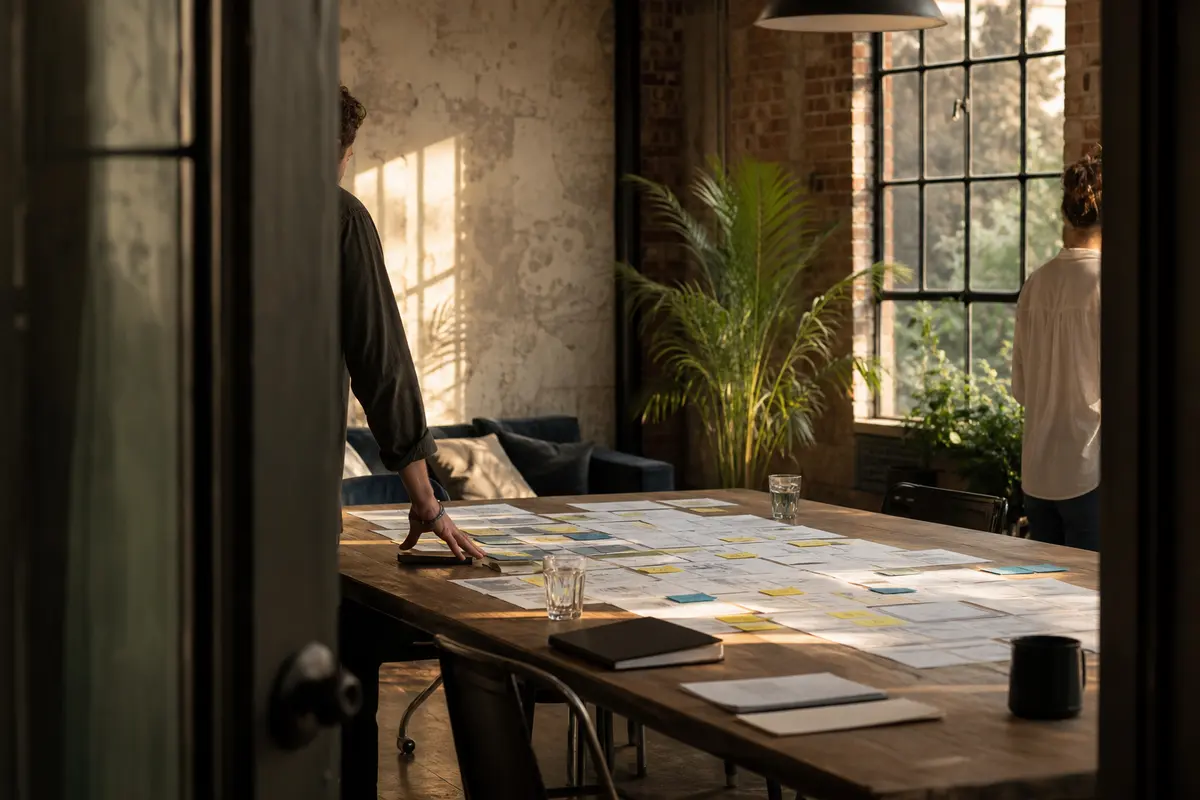 Editorial marketing planning scene for Mountain View, California