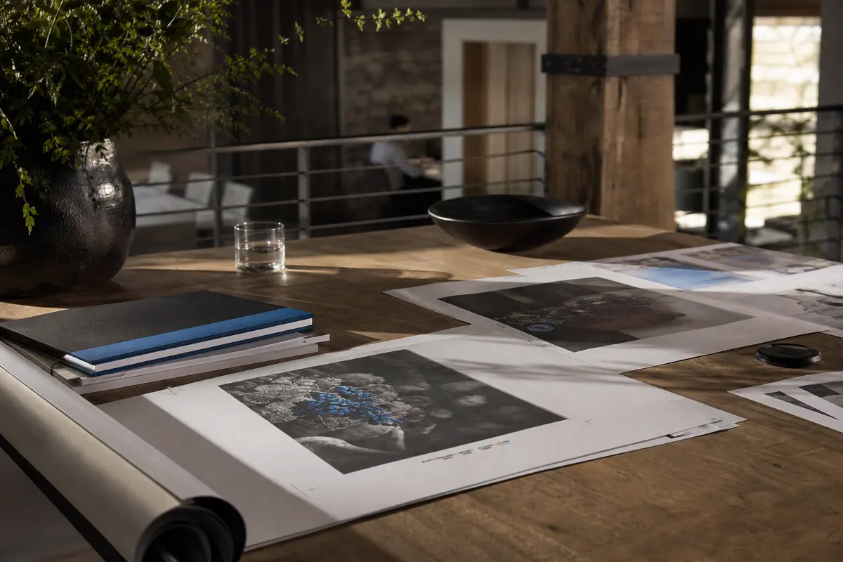 Editorial marketing planning scene for Napa, California