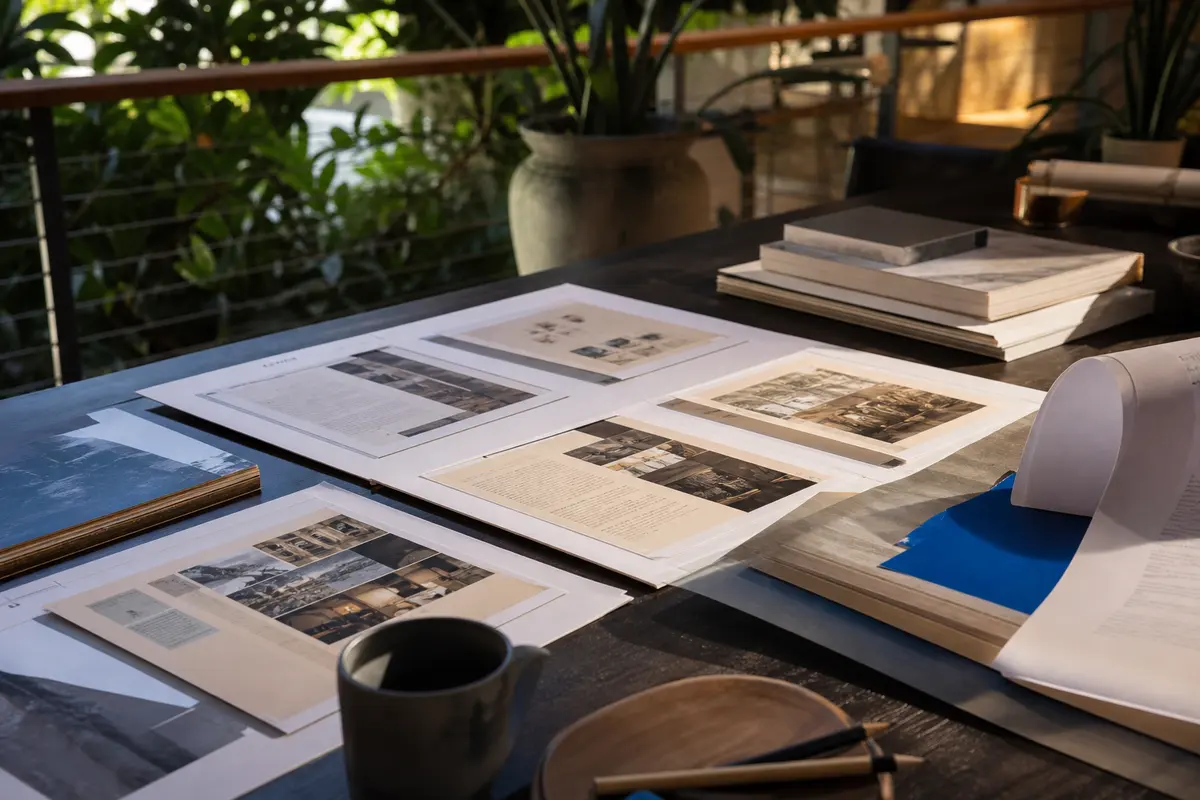 Editorial marketing planning scene for AI SEO in Nipomo, California