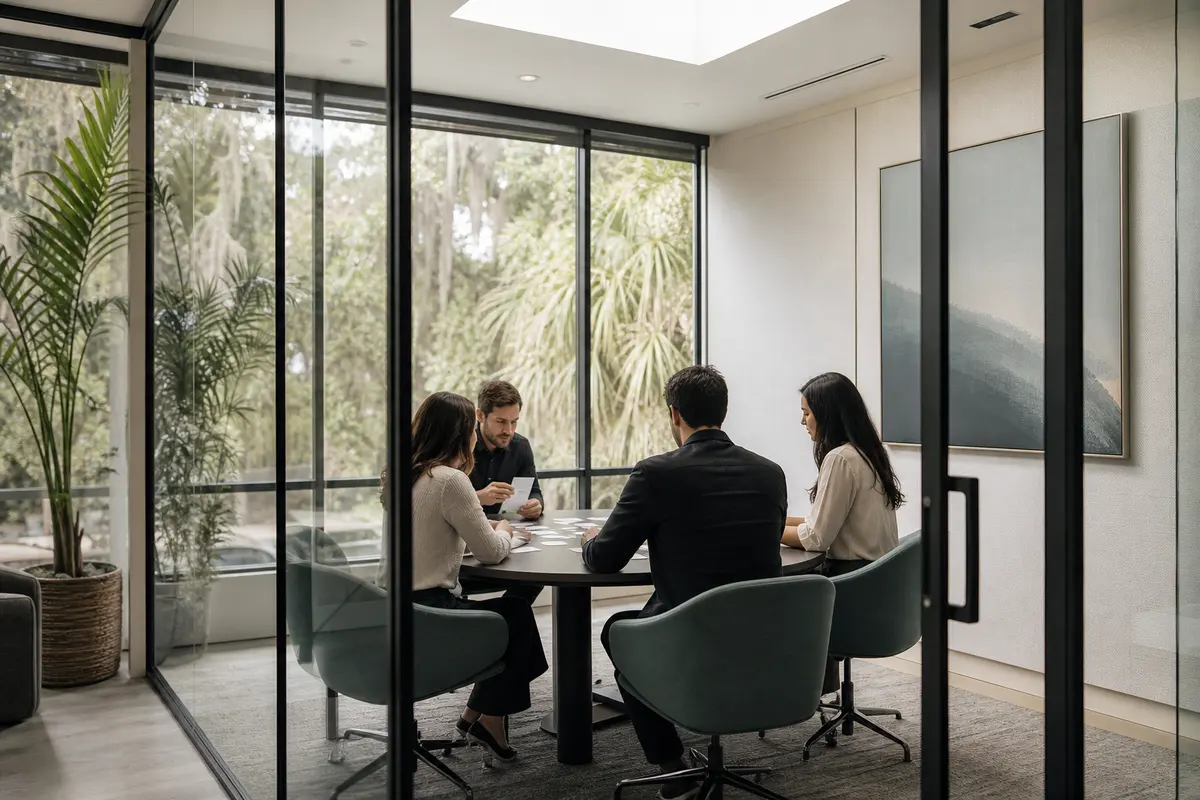 Editorial intake planning scene for Lead Attribution in Oak View, California