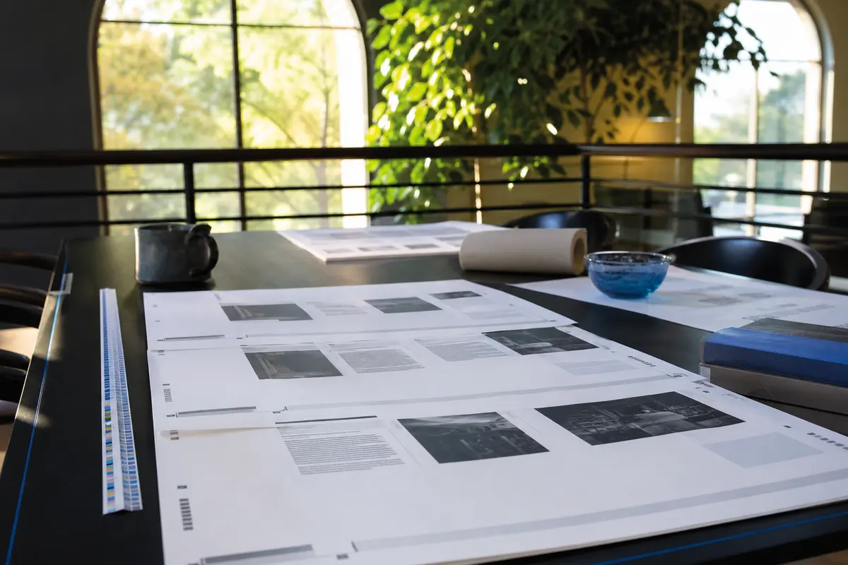 Editorial marketing planning scene for Old Fig Garden, California