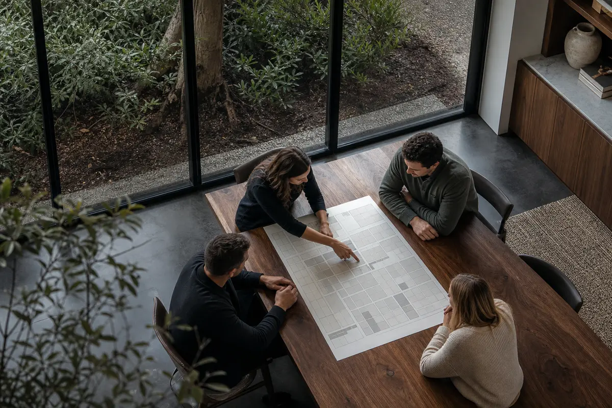 Editorial marketing planning scene for Programmatic SEO in Orange, California