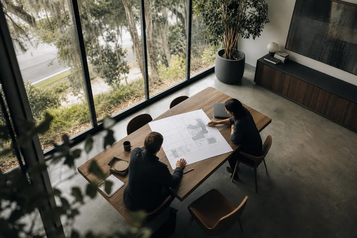 Editorial marketing planning scene for Reputation & Reviews in Parkway, California