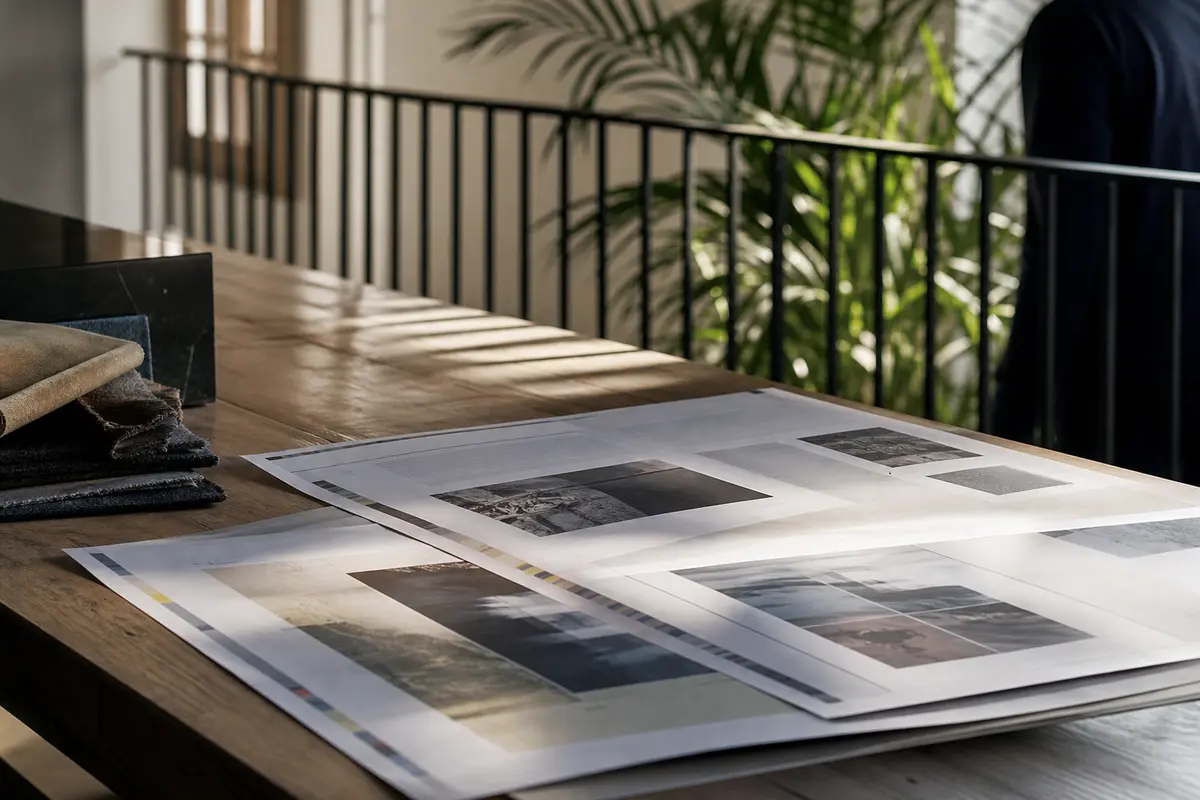 Editorial marketing planning scene for Pasadena, California