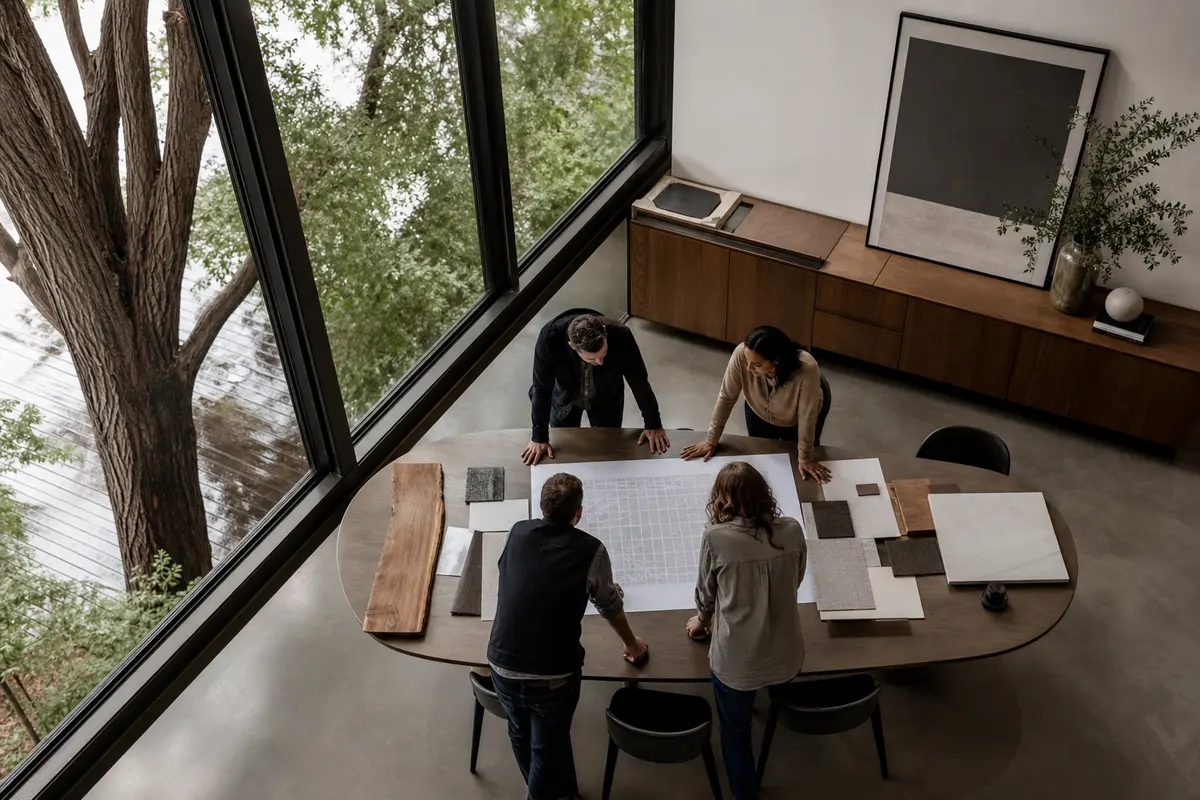 Editorial marketing planning scene for Petaluma, California
