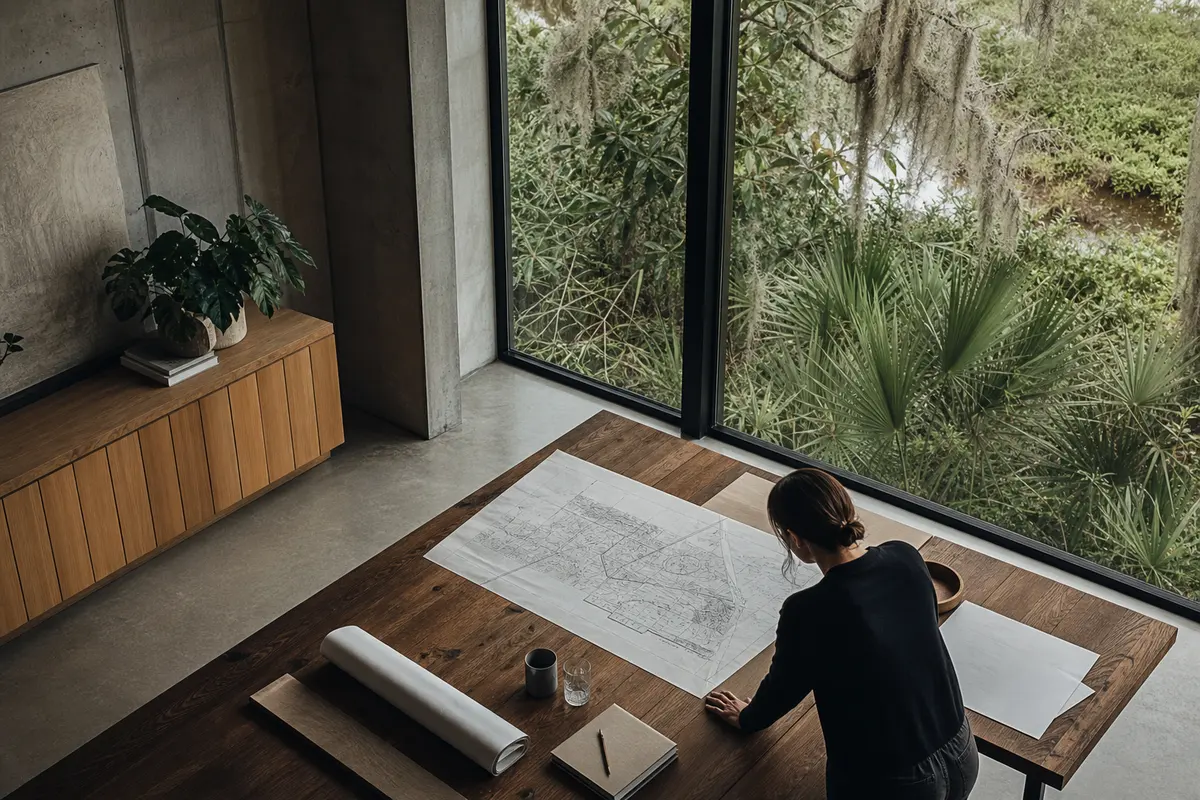 Editorial platform planning scene for Custom Software in Potomac Park, California