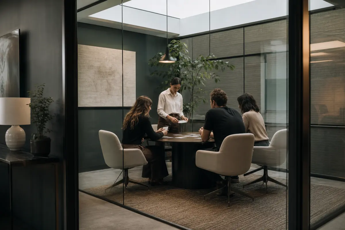 Editorial intake planning scene for AI Answering in Redding, California