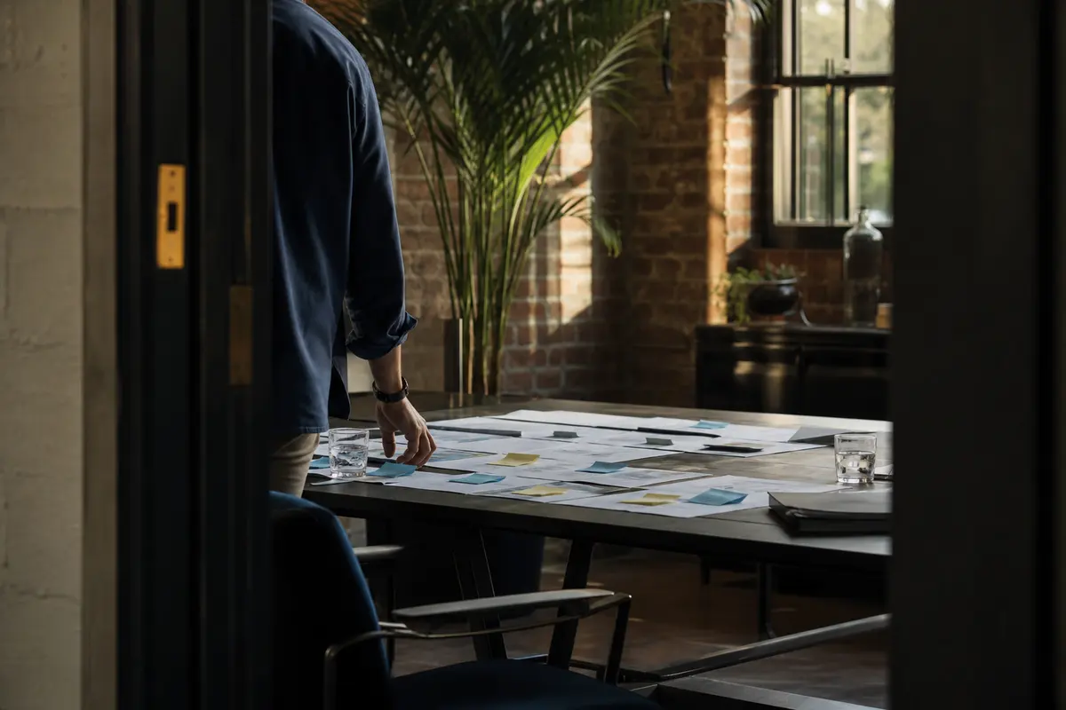 Editorial marketing planning scene for Rialto, California
