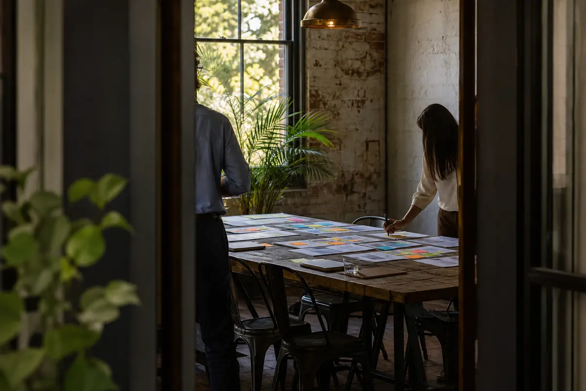 Editorial marketing planning scene for Local Service Ads in Sacramento, California