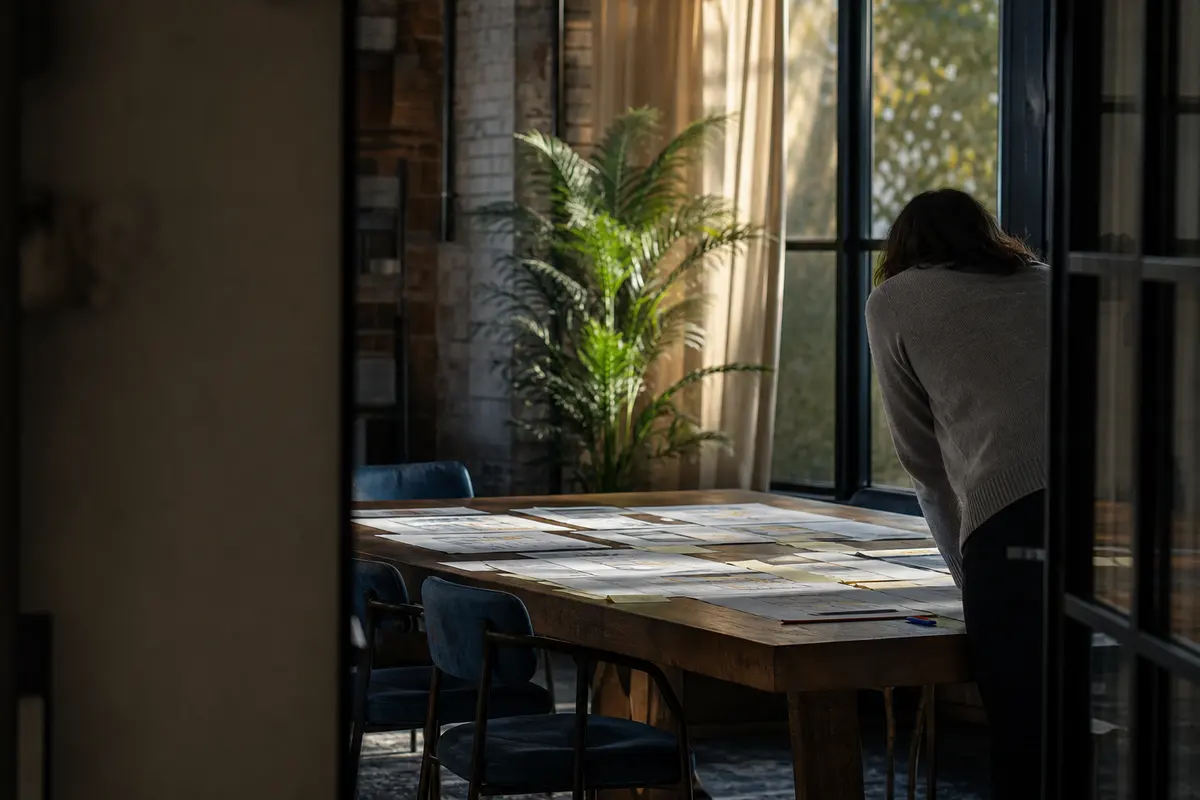 Editorial marketing planning scene for AI SEO in San Diego, California