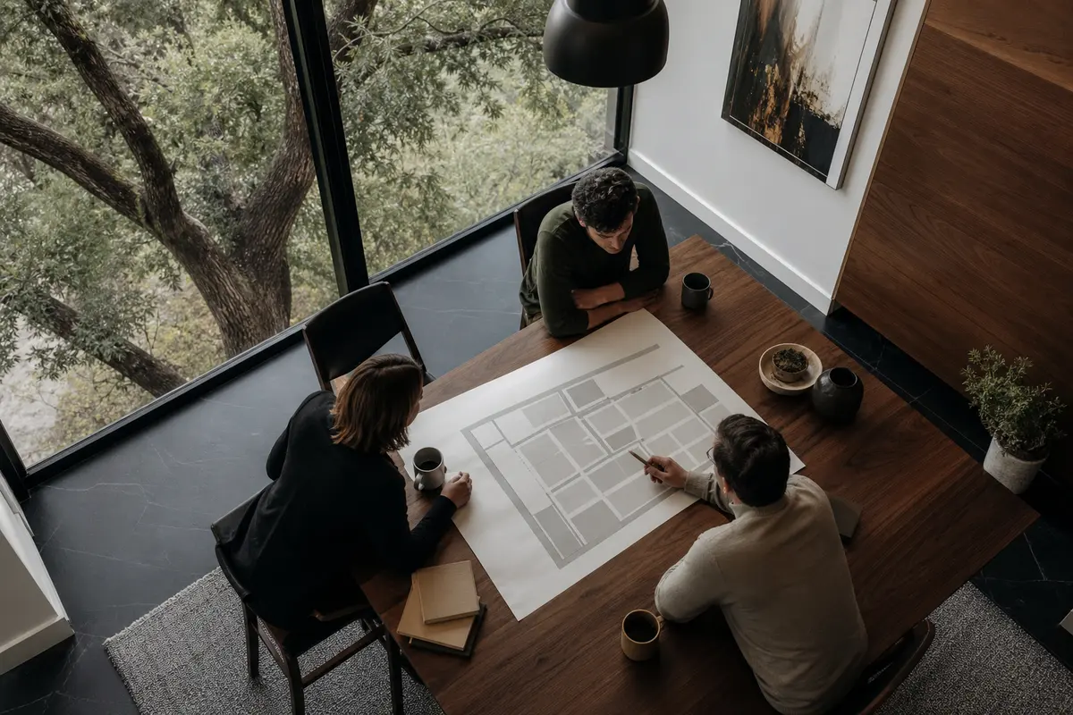 Editorial marketing planning scene for Legal News in San Dimas, California