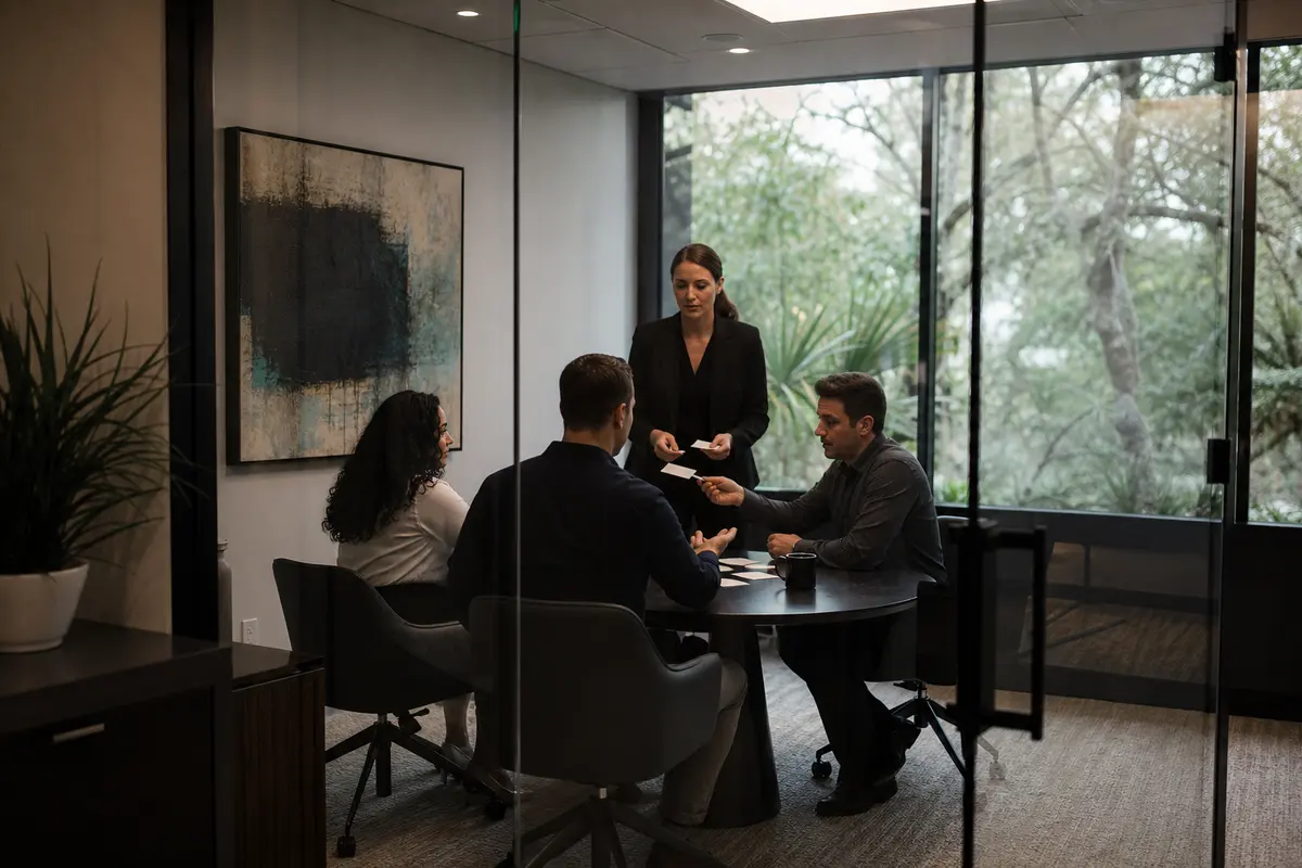 Editorial intake planning scene for Automation in Santa Ana, California