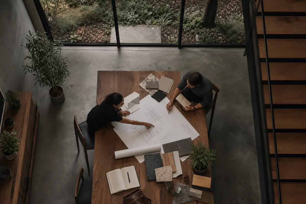 Editorial platform planning scene for Custom Software in Santa Fe Springs, California