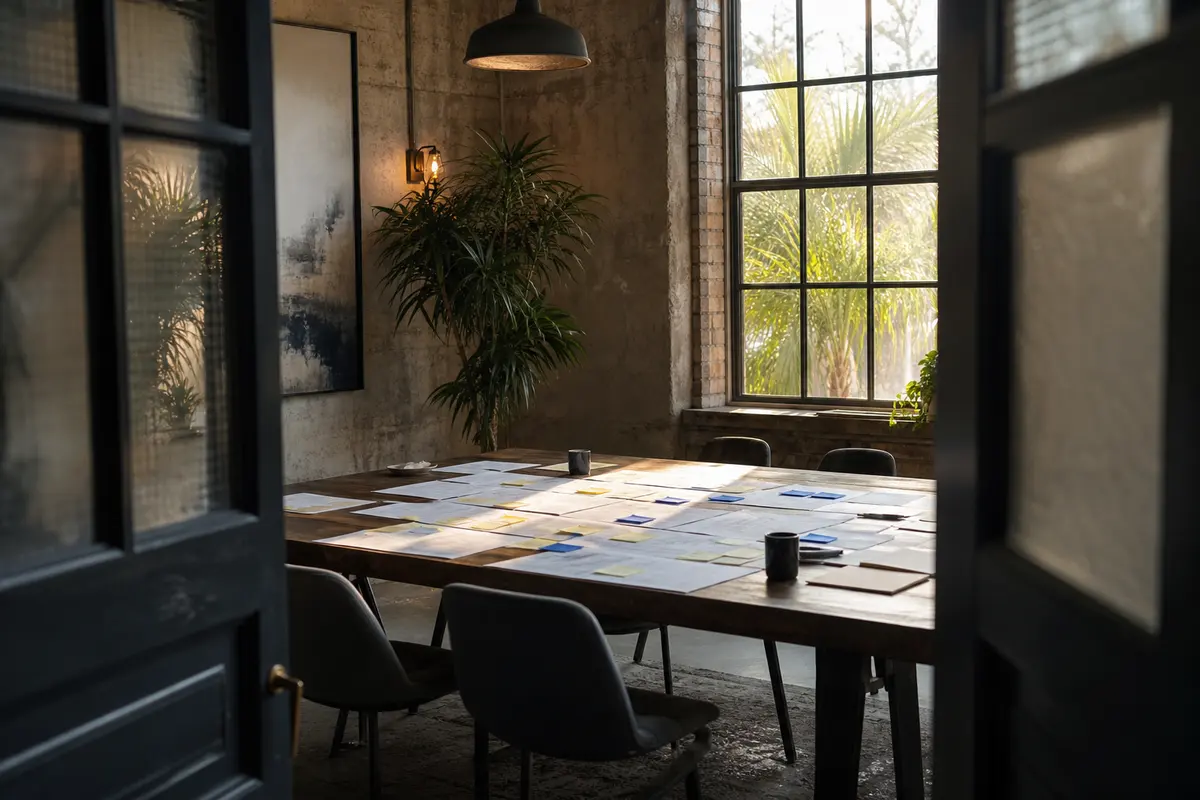 Editorial marketing planning scene for Reputation & Reviews in Seal Beach, California