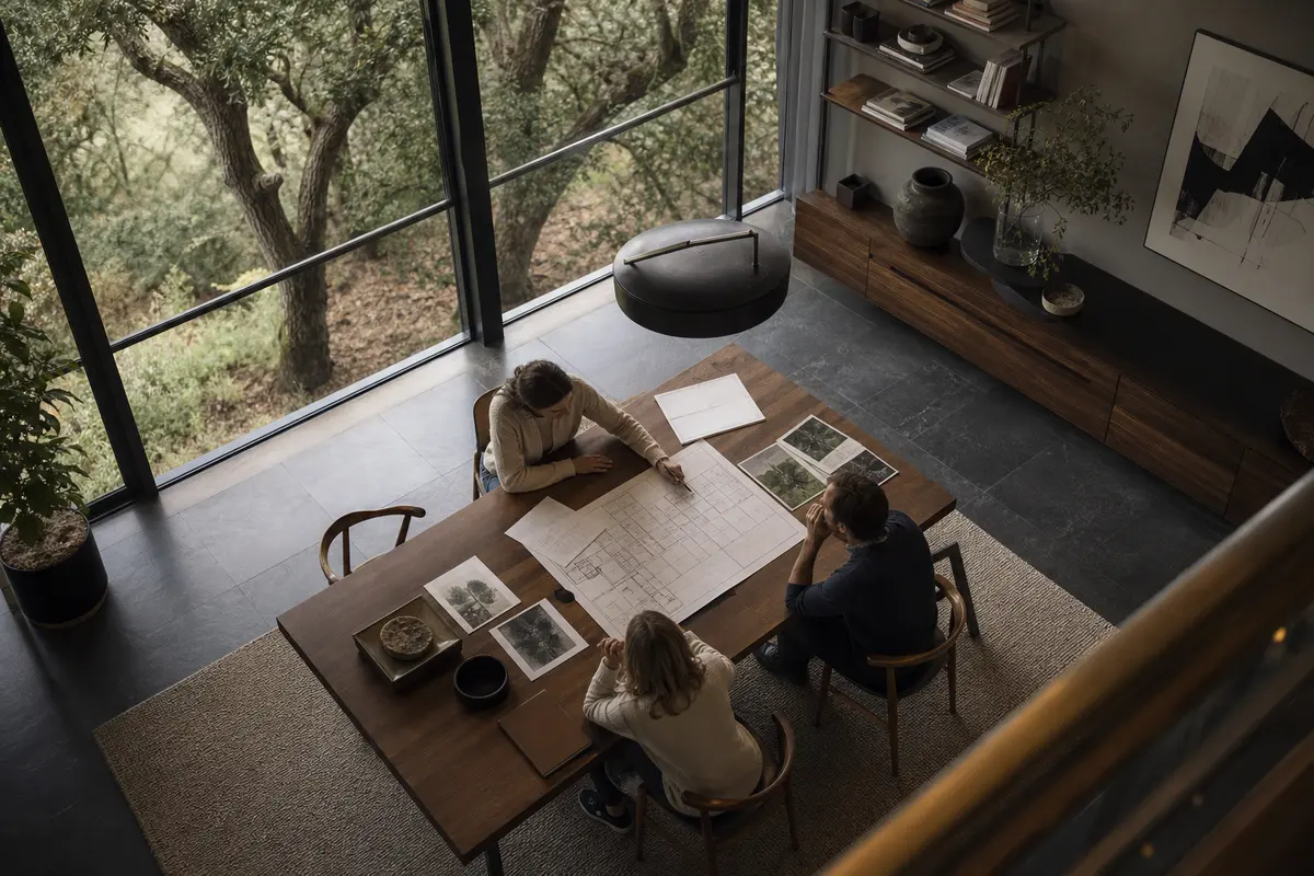Editorial marketing planning scene for Sebastopol, California