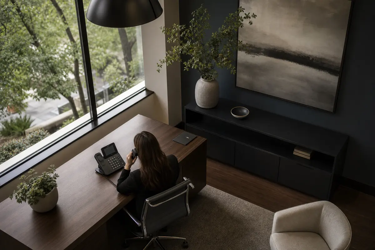 Editorial intake planning scene for Intake Coach in Sierra Madre, California