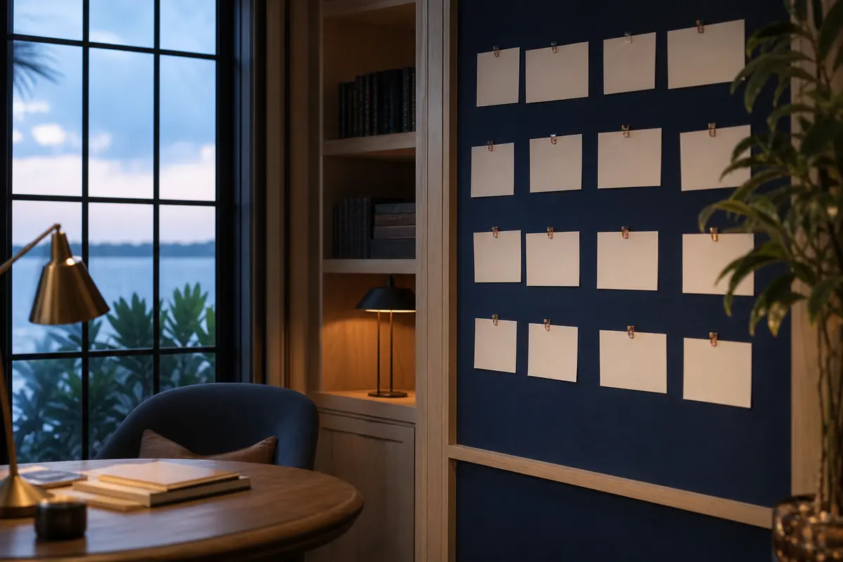 Editorial marketing planning scene for South Monrovia Island, California