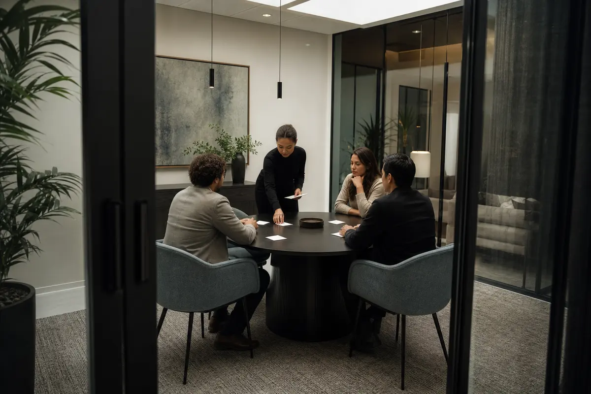 Editorial intake planning scene for Intake Coach in Stockton, California