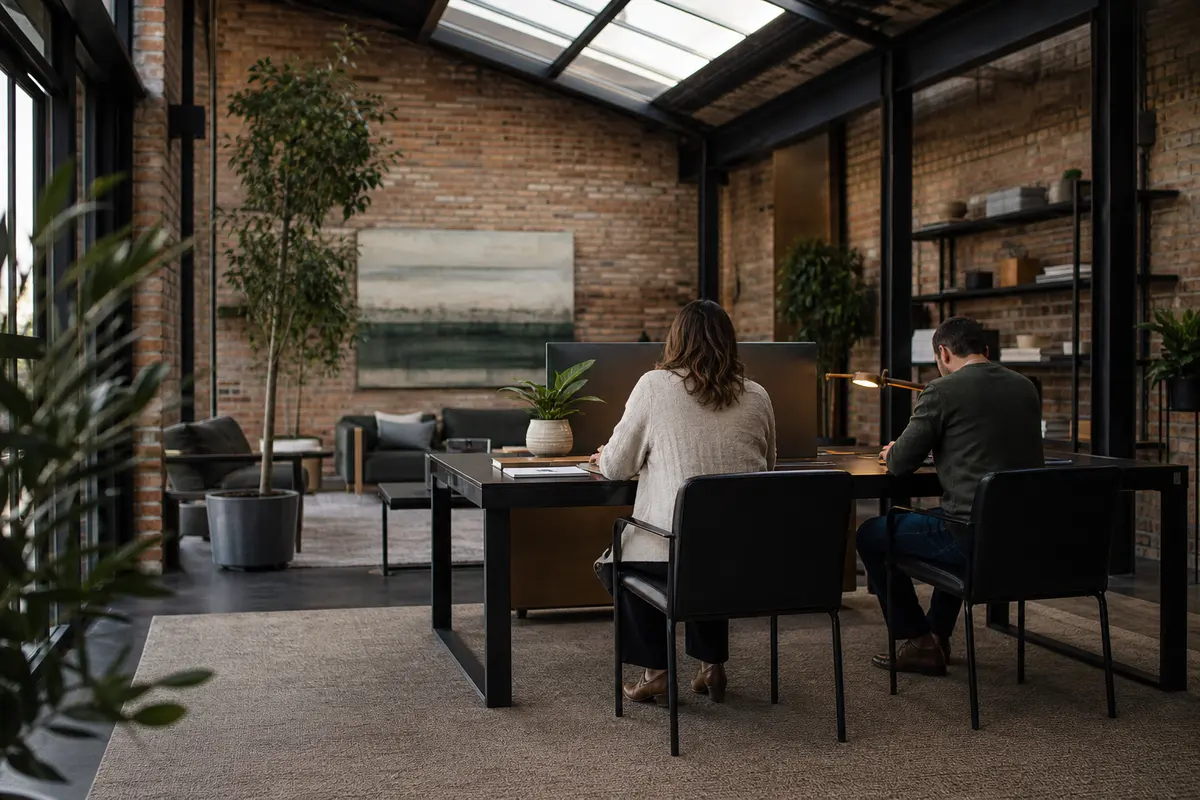 Editorial marketing planning scene for Tiburon, California