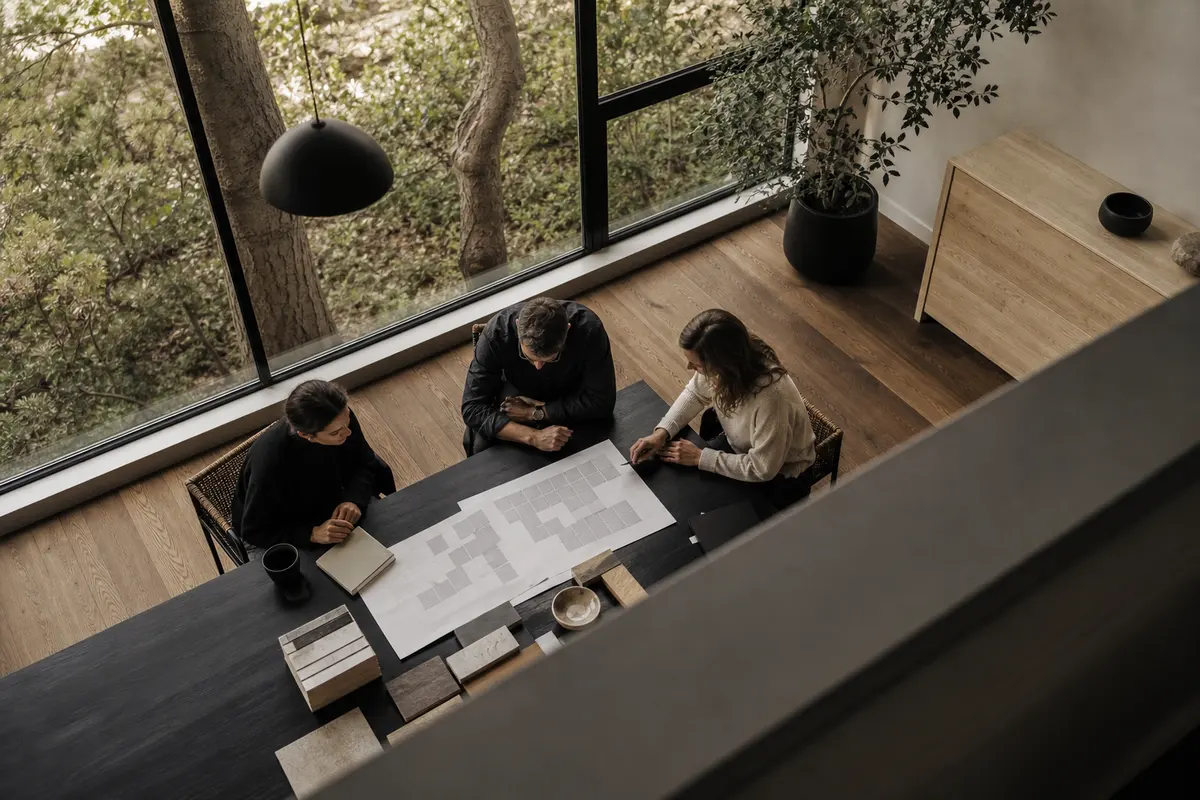 Editorial marketing planning scene for Topanga, California