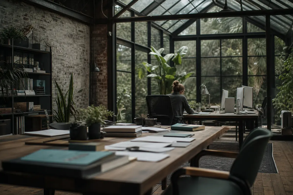 Editorial marketing planning scene for AI SEO in Ukiah, California
