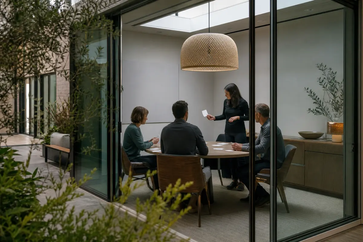 Editorial intake planning scene for AI Answering in Upland, California