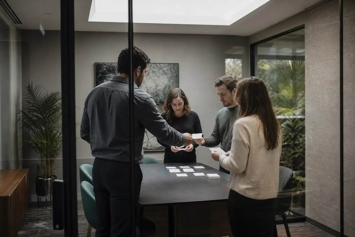 Editorial intake planning scene for Video Intake in Walnut Creek, California