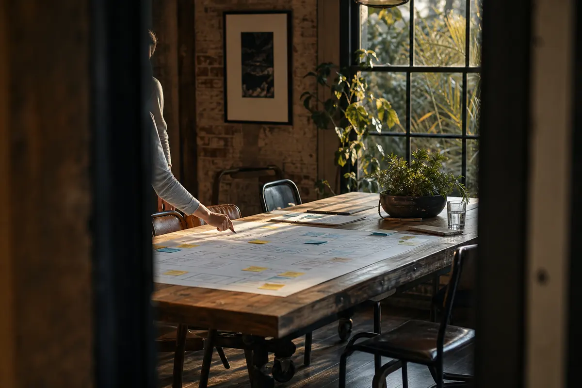 Editorial marketing planning scene for Legal News in Walnut Creek, California