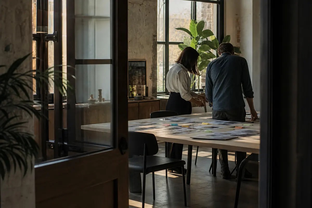 Editorial marketing planning scene for Westminster, California