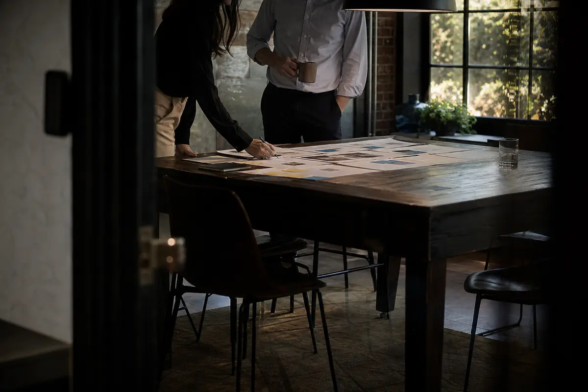 Editorial marketing planning scene for Yuba City, California