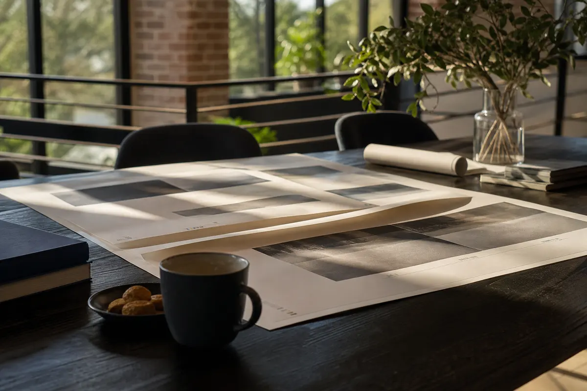 Editorial marketing planning scene for AI SEO in Grand Junction, Colorado