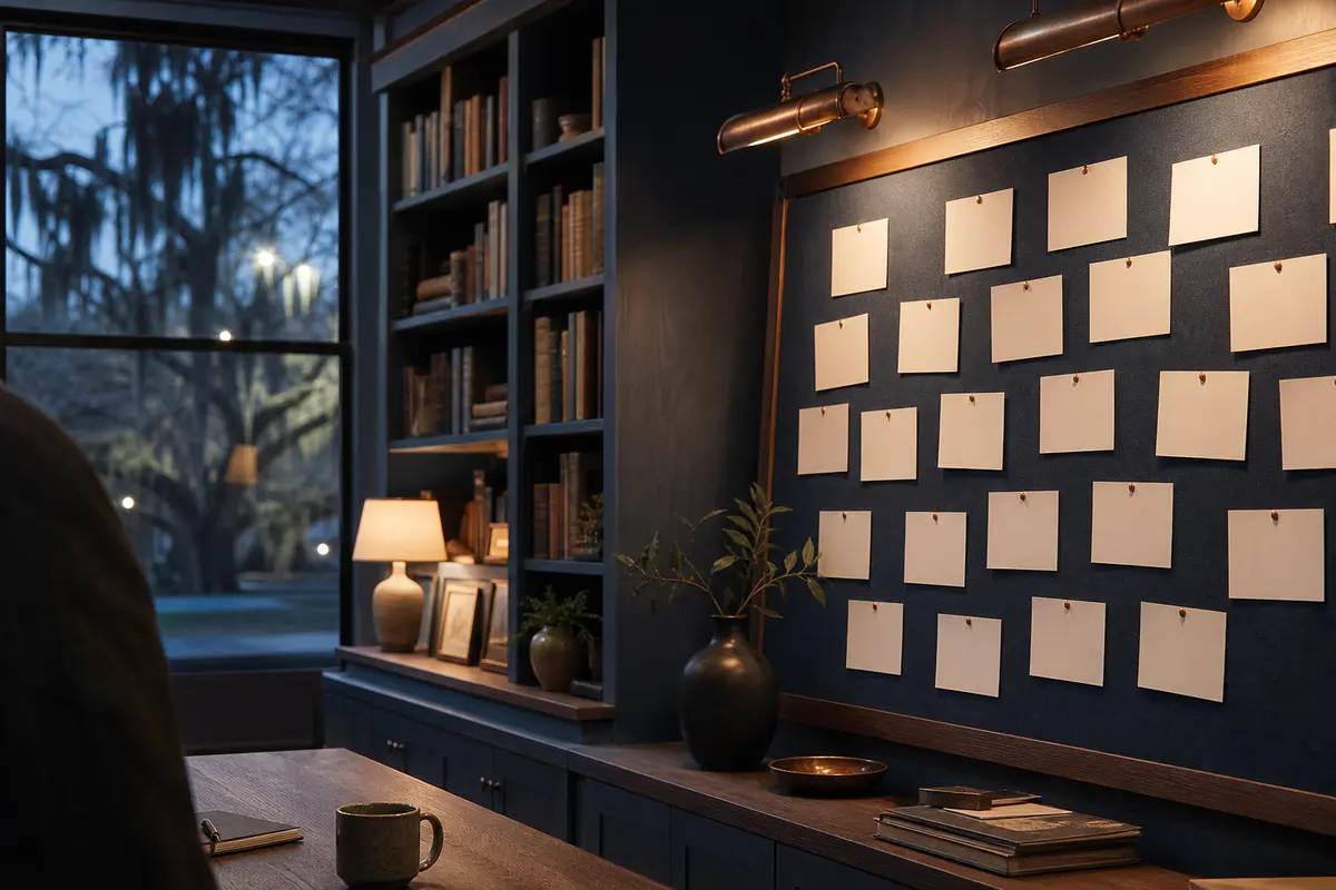 Editorial marketing planning scene for AI SEO in La Junta, Colorado