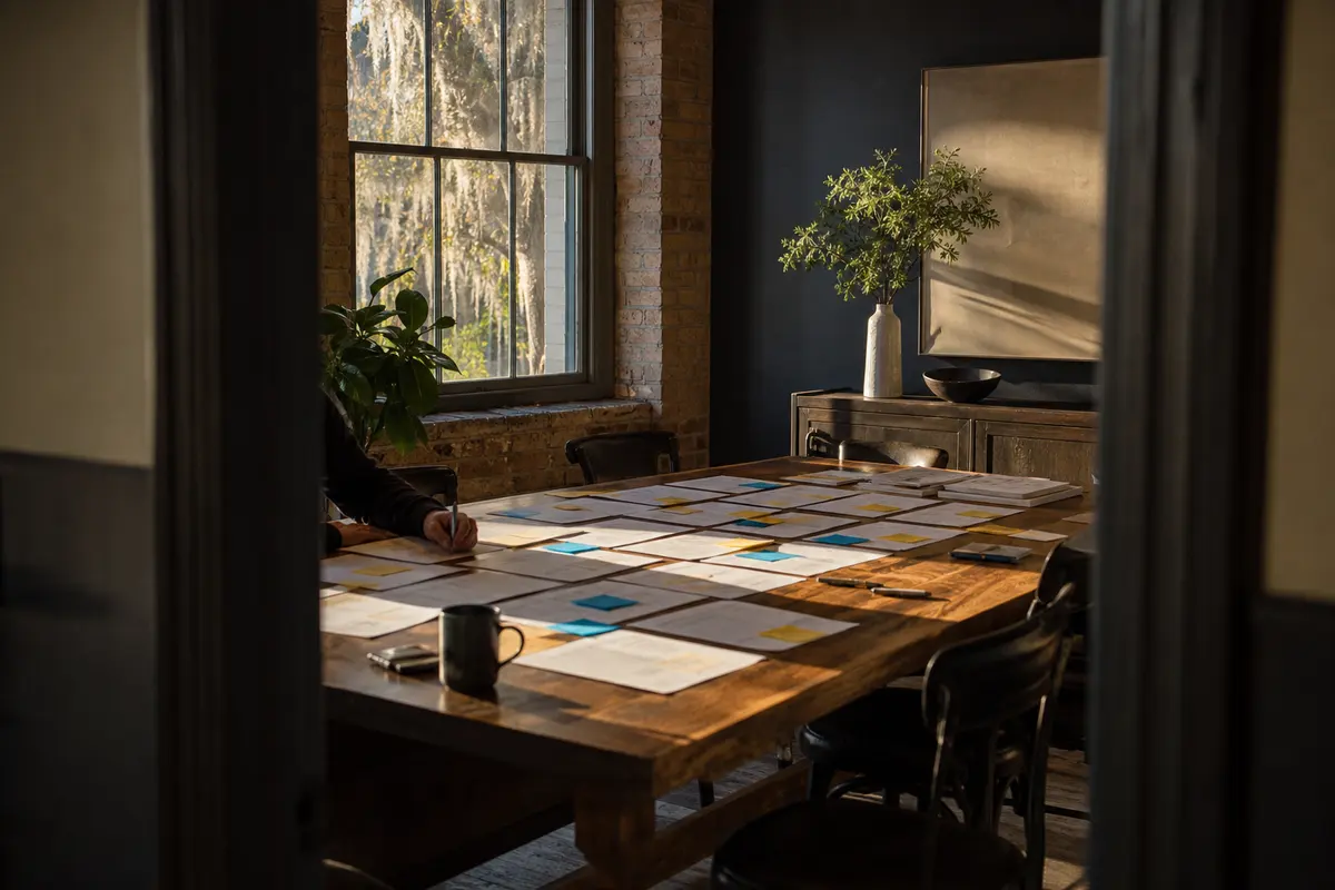 Editorial marketing planning scene for Programmatic SEO in Longmont, Colorado