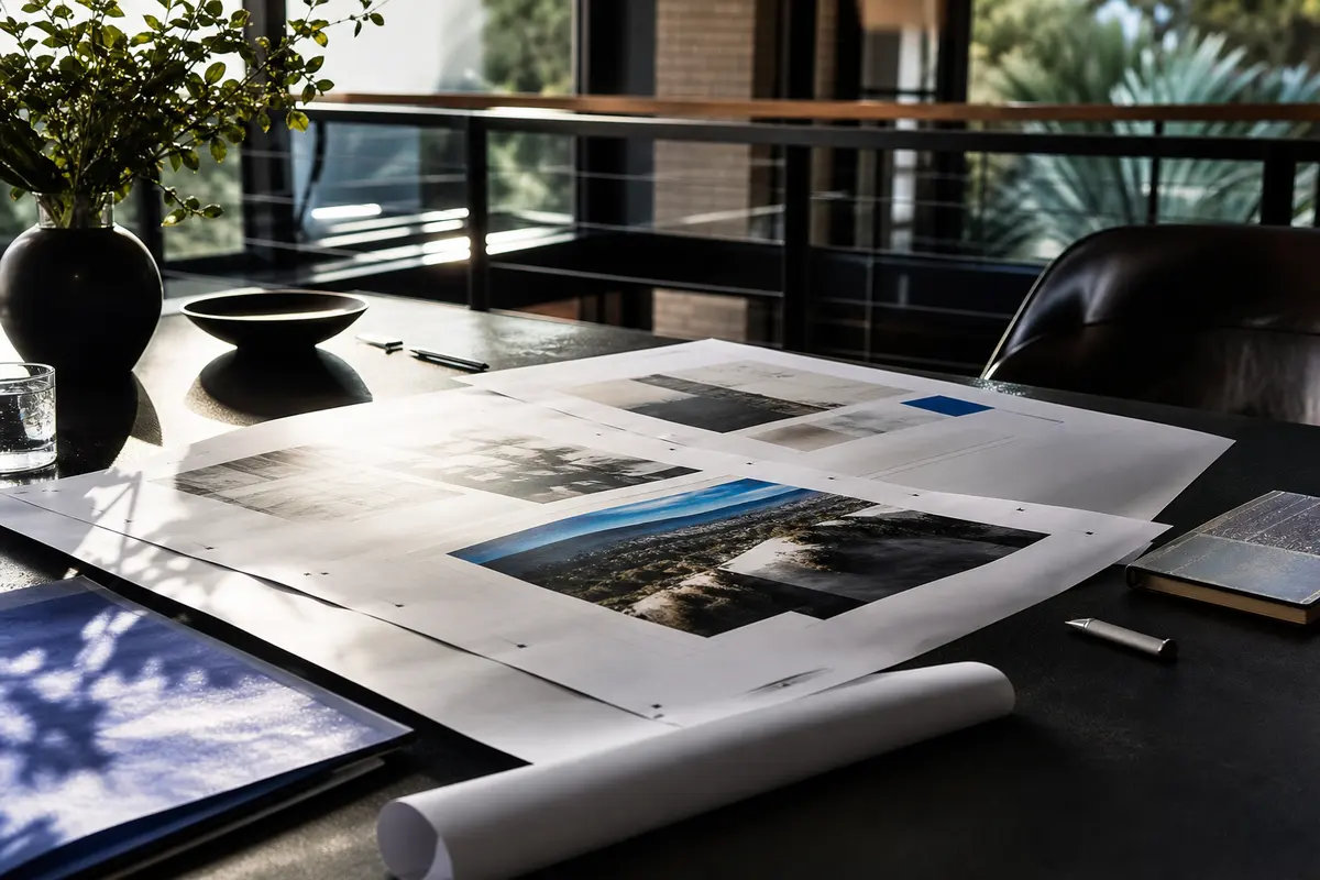 Editorial marketing planning scene for Rifle, Colorado