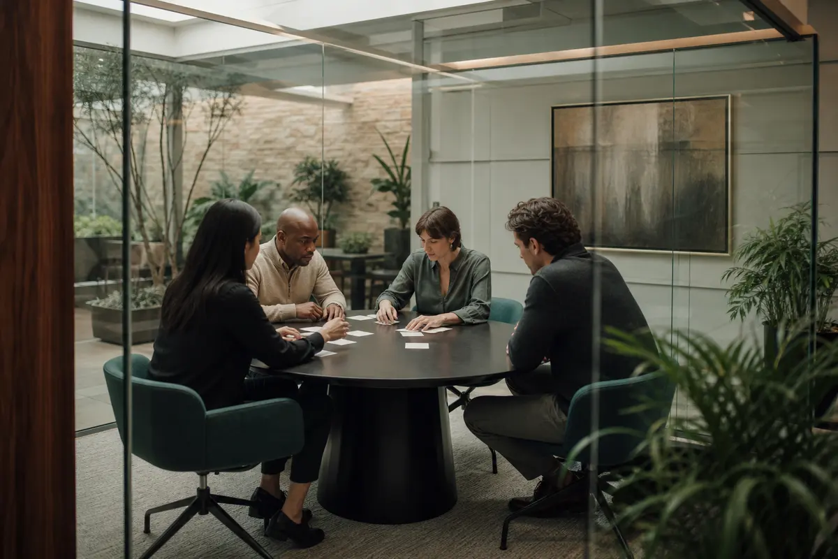 Editorial intake planning scene for AI Answering in Coventry, Connecticut