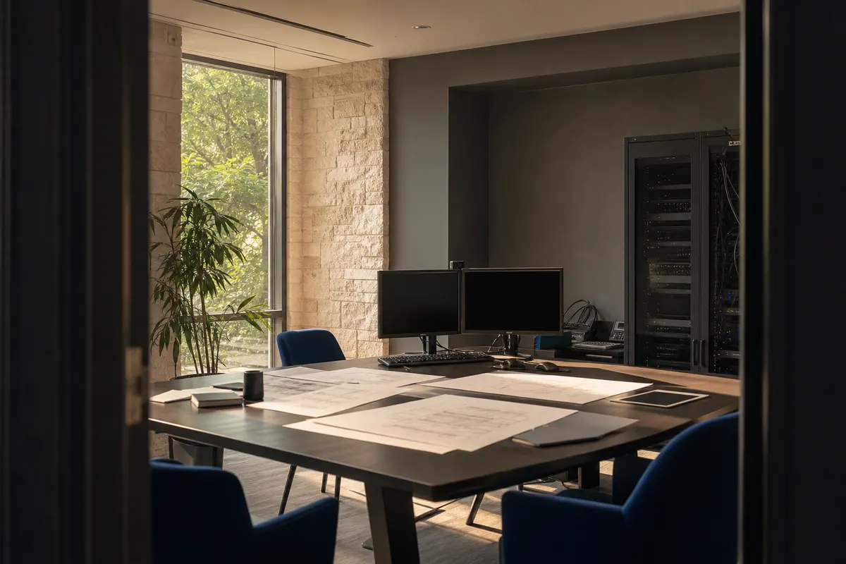 Editorial platform planning scene for Dedicated Hosting in Rocky Hill, Connecticut