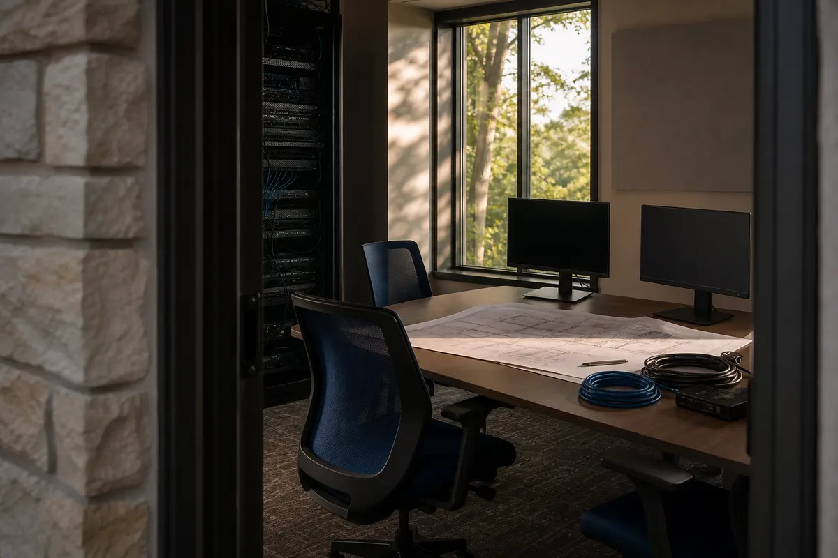 Editorial platform planning scene for Dedicated Hosting in East Haddam, Connecticut
